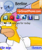 Скриншот темы The Simpsons