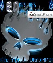 Blue Skull tema screenshot