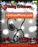 Animated Love Snoopy tema screenshot