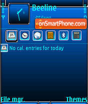Blue Black QVGA tema screenshot