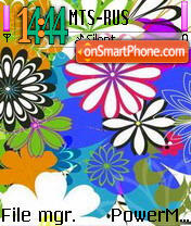 Скриншот темы Flowery Colorful