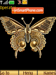 Golden butterfly Animated tema screenshot