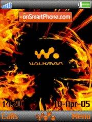 Скриншот темы Walkman Se Fire