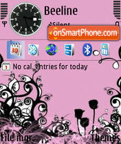 Скриншот темы Pink Flowers Screenshot
