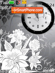 Flower Clock tema screenshot