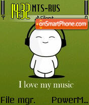 I Love Music tema screenshot