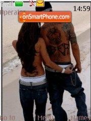 Скриншот темы Tattoo Love Couple