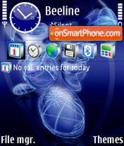 Abstrakt blue tema screenshot