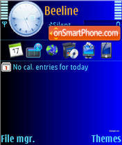 Simple Blue tema screenshot