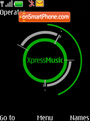 Nokia Xpressmusic Green tema screenshot