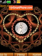 SWF clock Heart tema screenshot