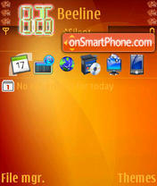 Orange Abstract tema screenshot