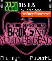 Скриншот темы Heart Broken Dead