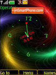 SWF colour Clock es el tema de pantalla