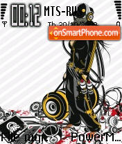 Graffiti Girl tema screenshot