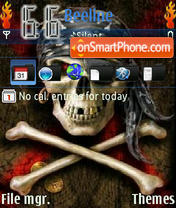 Pirate Skull tema screenshot