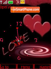 SWF clock Hearts es el tema de pantalla