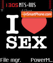 I love sex es el tema de pantalla