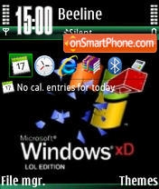 Windows XD V1 tema screenshot