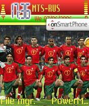 Portugal Football Team tema screenshot