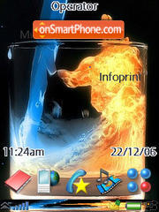 Water and Fire tema screenshot