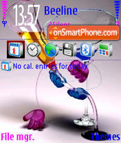 Glass Love tema screenshot