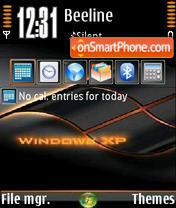 Скриншот темы Windows Orange V0