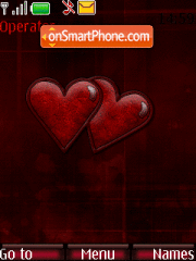 Animated 2 Hearts tema screenshot