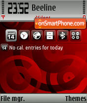 Red circle tema screenshot