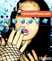 The beautiful girl tema screenshot