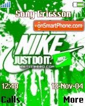 Capture d'écran Nike Green 01 thème