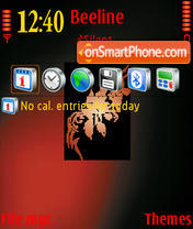 RedAndBlack tema screenshot