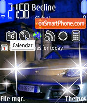 An blue Car tema screenshot