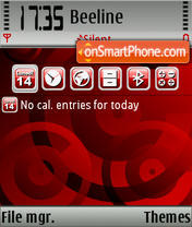 Red Circle2 tema screenshot