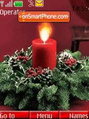 Christmas Candle Animated tema screenshot