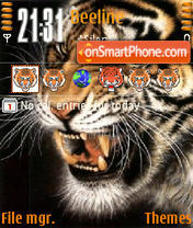 Скриншот темы Animated Tiger 01