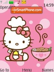 Hello Kitty at Kitchen es el tema de pantalla