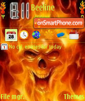 Fire Skull tema screenshot