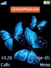 Capture d'écran Blue butterfly thème