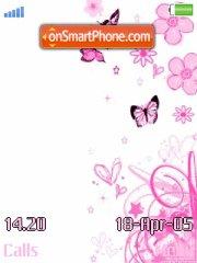 Pink flower2 theme screenshot