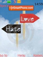 Hate Love tema screenshot