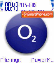 O2 Logo es el tema de pantalla