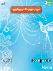 Abstract flower and bird tema screenshot