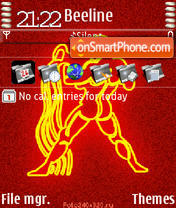 Aquarius Red tema screenshot