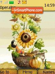 Autumn Flowers tema screenshot