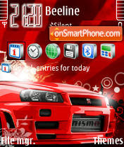 Red Vector Skyline Fp1 tema screenshot