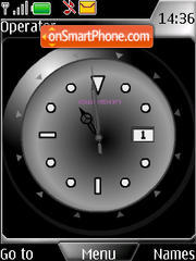 SWF black clock theme screenshot