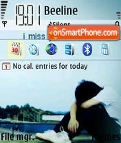 I Miss U 01 theme screenshot