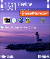 Sea Sunset tema screenshot