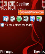 Red Abstract Fp1 tema screenshot